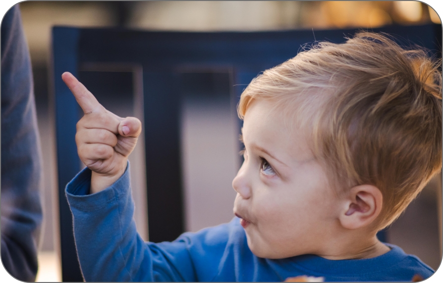 Boy Finger Point
